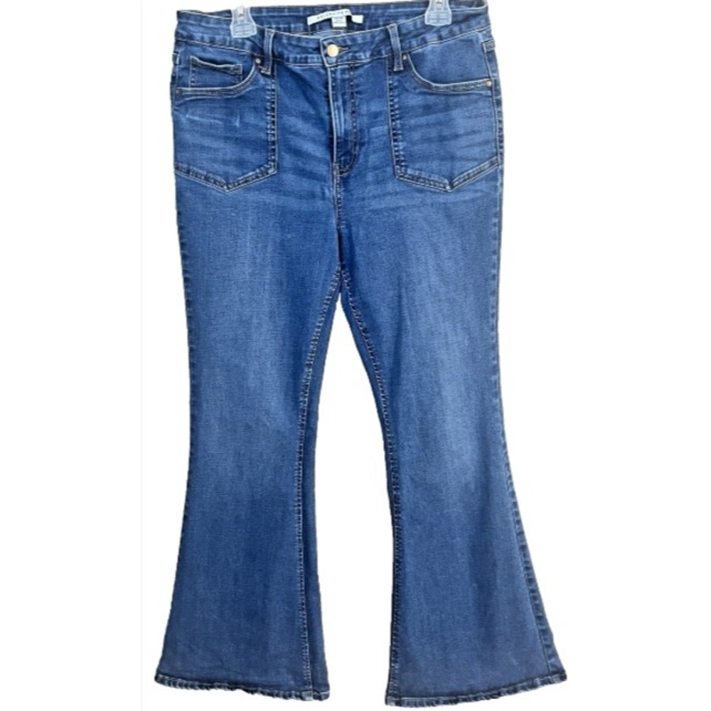 Celebrity Pink Womens Flare Jeans 17/33 Dark Wash Stretch Bell Bottom Festival